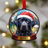 Labrador Black Snow Globe Decoration